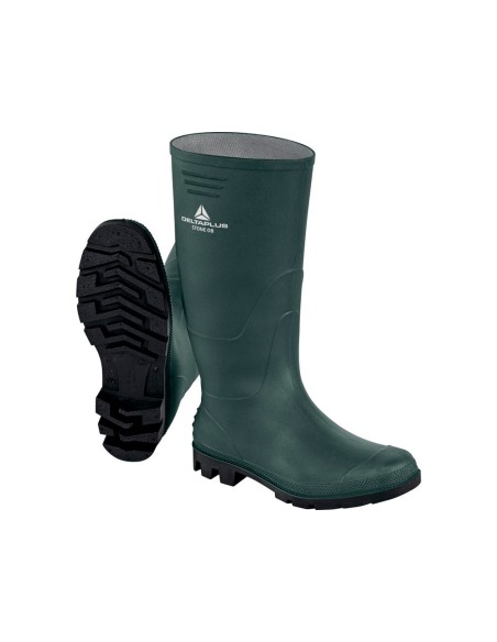Botas deltaplus de seguridad stone pvc verde suela de tacos talla 44