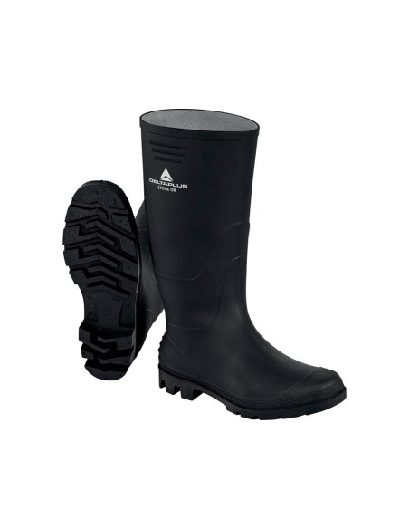Botas deltaplus de seguridad stone pvc negro suela de tacos talla 44