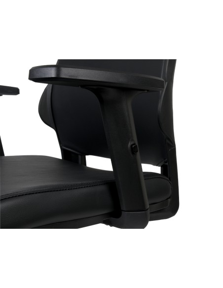 Silla giratoria q-connect respaldo medio de similpiel regulable en altura 980+100x630x625 mm color negro