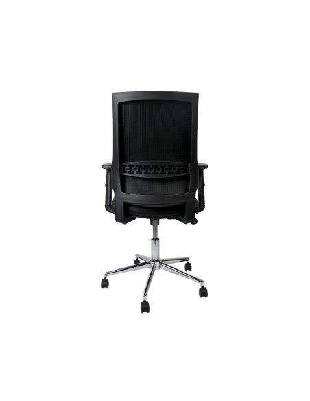 Silla giratoria q-connect respaldo medio de similpiel regulable en altura 980+100x630x625 mm color negro