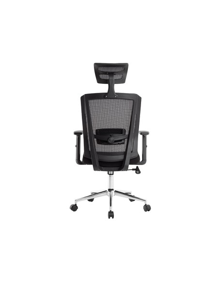 Silla giratoria q-connect ergonomica respaldo alto y reposacabeza ajustable en altura 1180+100x630x625 mm