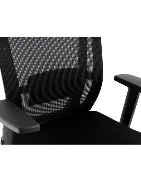 Silla giratoria q-connect ergonomica respaldo alto y reposacabeza ajustable en altura 1180+100x630x625 mm