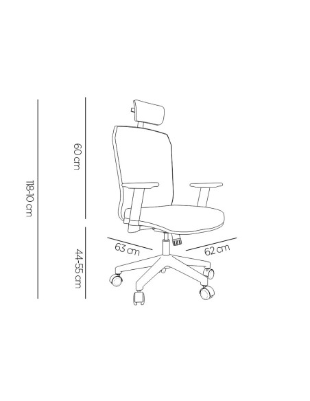 Silla giratoria q-connect ergonomica respaldo...