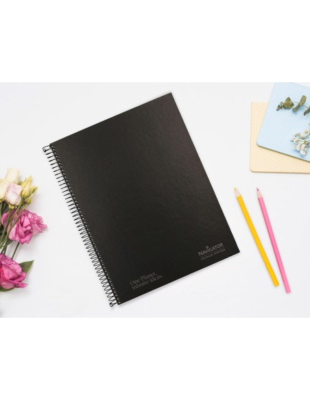 Cuaderno espiral navigator a4 micro tapa...