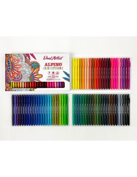Rotulador alpino dual artist doble punta color...