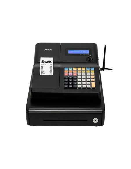 Registradora sam4s er-260ej 15 departamentos 10 empleados visor lcd cajon grande color negro 430x450x242 mm
