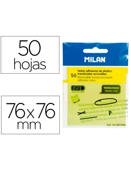 Bloc de notas adhesivas quita y pon milan 76x76...