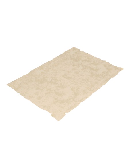 Papel pergamino liderpapel din a4 con bordes 180g/m2 color crema paquete de 50 hojas