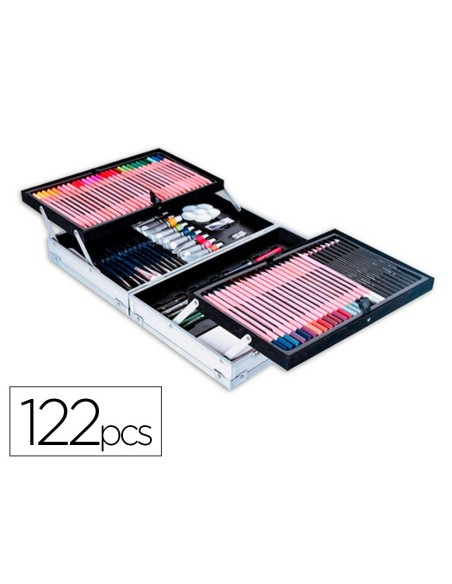 Maletin de pinturas daler rowney metalico 122...
