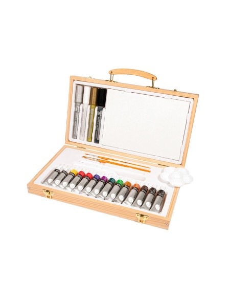 Maletin de pinturas acrilicas daler rowney...