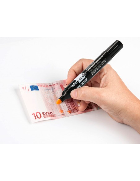 Rotulador liderpapel ecouse detector de billetes falsos cuerpo plastico 100% reciclado en blister