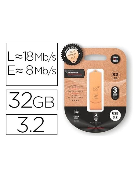 Memoria usb tech one tech ecotech biodegradable...