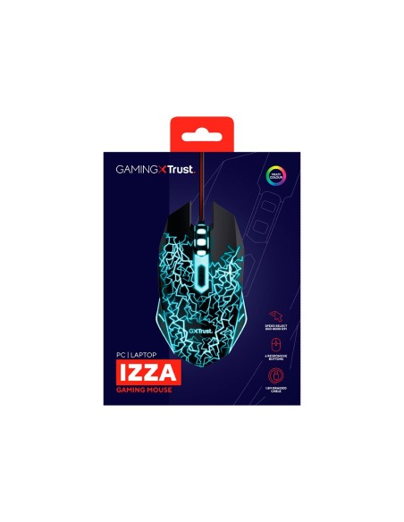 Raton trust gxt105x izza gaming optico luces...