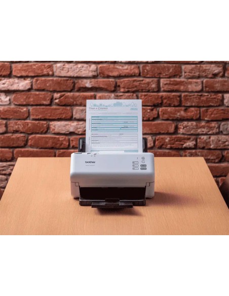 Escaner brother sobremesa ads4300n doble cara tamaño a4 resolucion 600 ppp velocidad 40 ppm usb 2.0