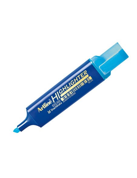 Rotulador artline fluorescente eks-600 azul punta biselada