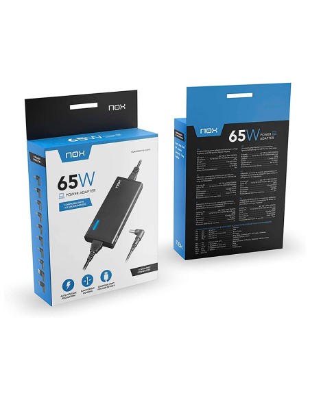 Adaptador de corriente nox para portatil 65w...