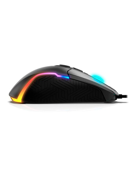 Raton krom kick gaming rgb optico 800-6200 dpi 7 botones iluminacion led rgb rainbow
