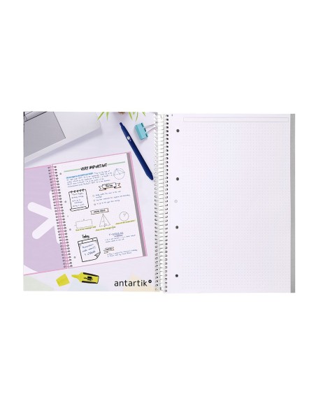 Cuaderno espiral a4 micro antartik dots tapa...