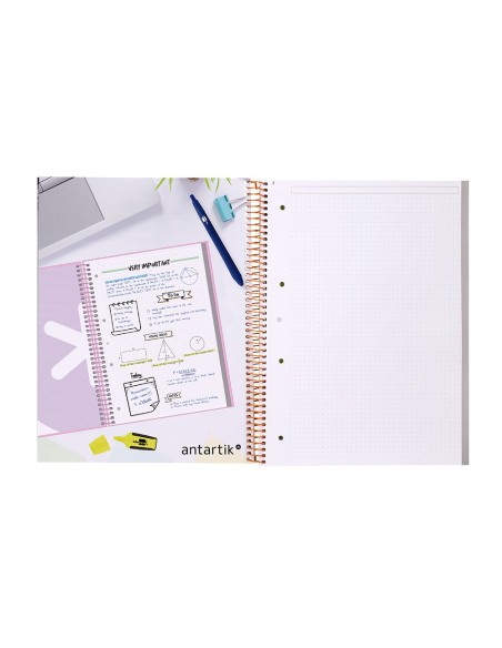 Cuaderno espiral a4 micro antartik dots tapa...