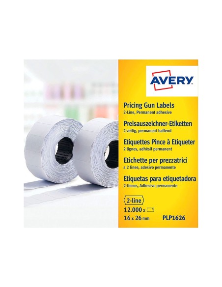 Etiqueta avery ondulada blanca permanente 26x16...