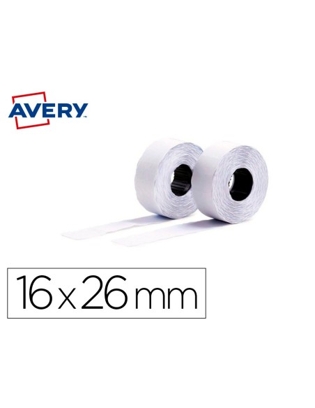 Etiqueta avery ondulada blanca permanente 26x16...