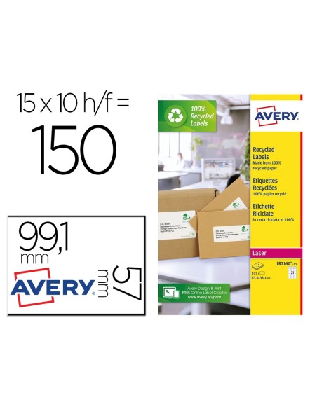 Etiqueta adhesiva avery blanca permanente...