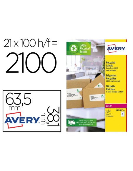 Etiqueta adhesiva avery blanca permanente...