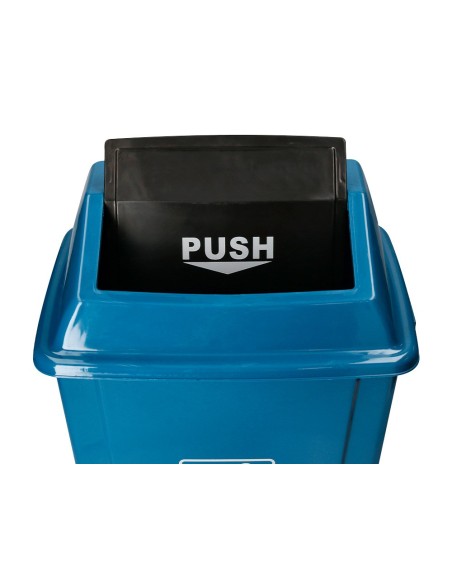 Papelera contenedor q-connect plastico con tapa...