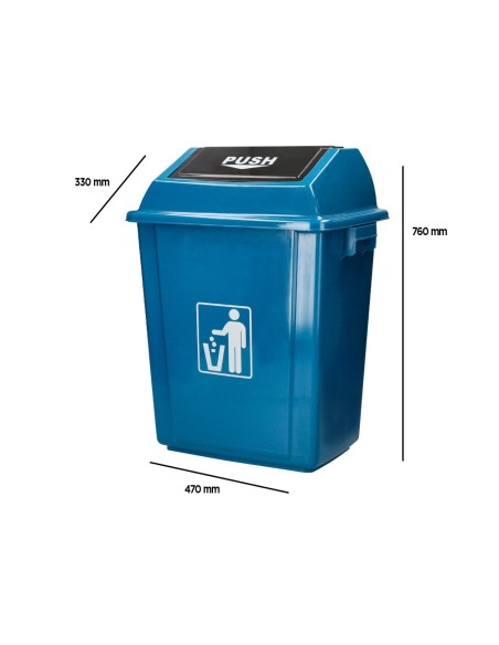 Papelera contenedor q-connect plastico con tapa...