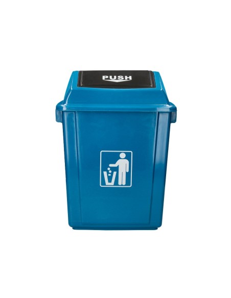 Papelera contenedor q-connect plastico con tapa...