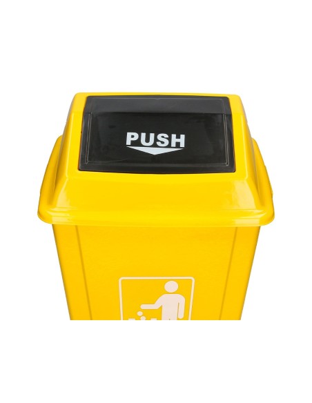 Papelera contenedor q-connect plastico con tapa...
