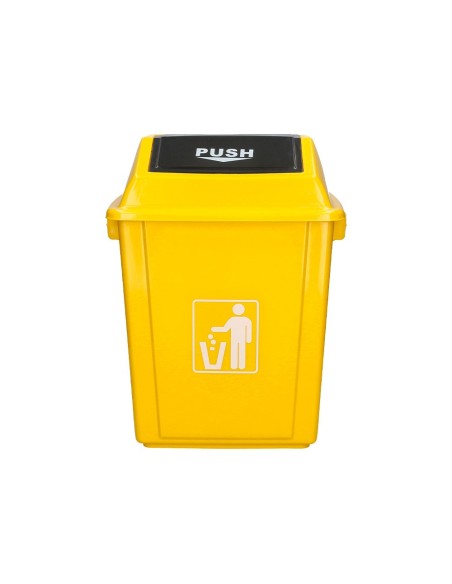Papelera contenedor q-connect plastico con tapa...