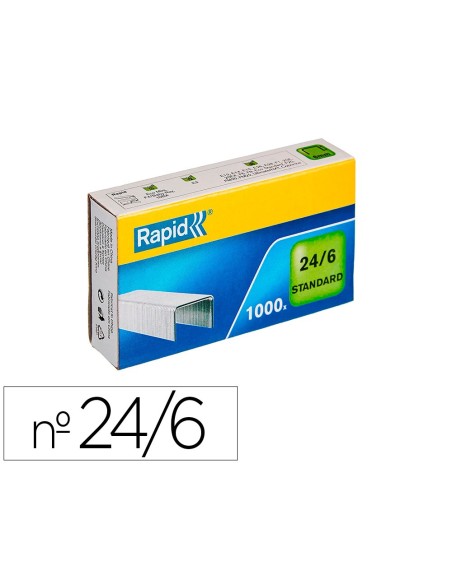 Grapas rapid 24/6 mm galvanizada caja de 1000...