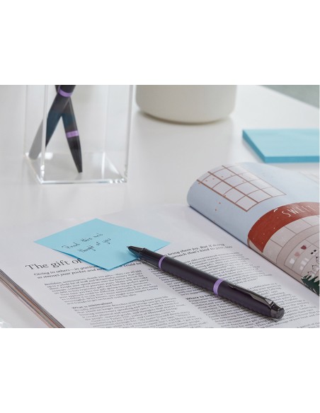 Pluma parker im professionals vibrant purple ring plumin f en estuche de regalo