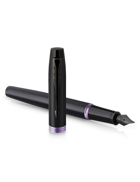 Pluma parker im professionals vibrant purple ring plumin f en estuche de regalo