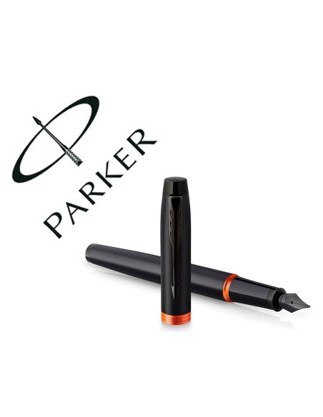 Pluma parker im professionals vibrant orange ring plumin f en estuche de regalo