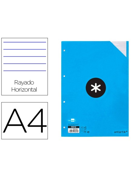 Recambio a4 100 hojas 100g/m2 rayado horizontal...