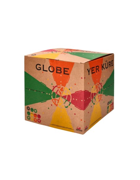 Globo terraqueo liderpapel con luz fisico y...