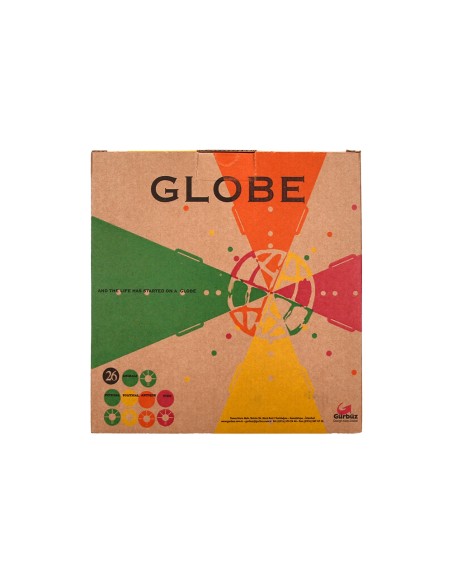 Globo terraqueo liderpapel con luz fisico y politico diametro 26 cm