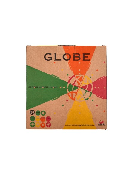 Globo terraqueo liderpapel con luz fisico y...