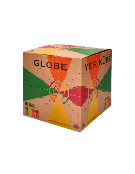 Globo terraqueo liderpapel con luz fisico y...