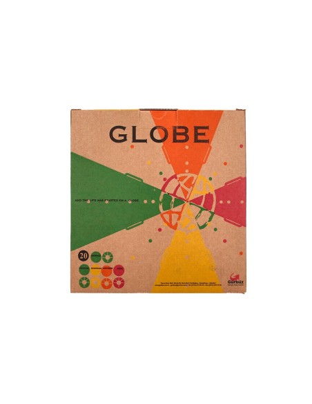 Globo terraqueo liderpapel con luz fisico y...