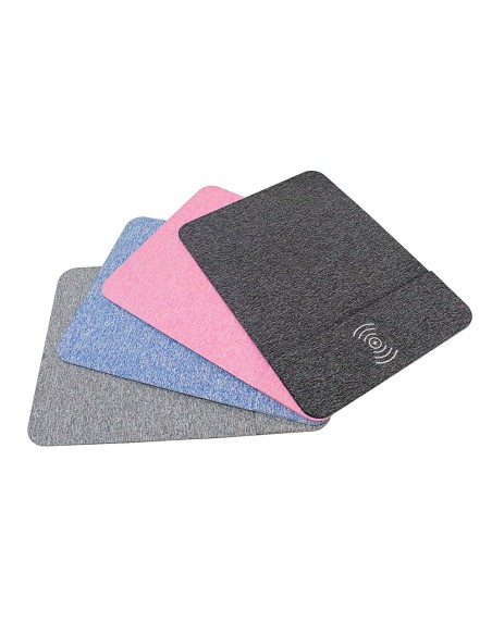 Alfombrilla para raton q-connect con cargador inalambrico color gris 300x220 mm