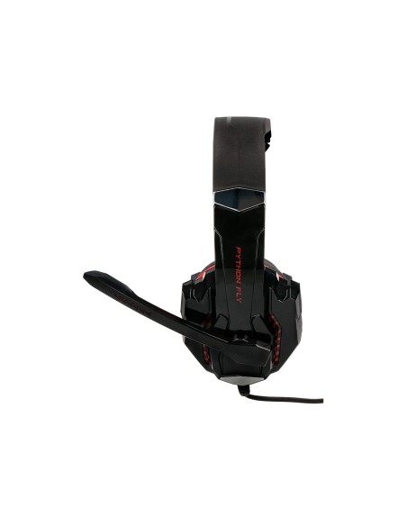 Auricular q-connect gaming con microfono ajustable e iluminacion led color negro
