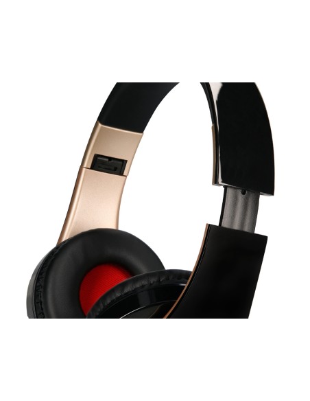 Auricular q-connect bluetooth diadema ajustable color negro