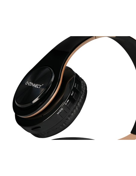 Auricular q-connect bluetooth diadema ajustable color negro
