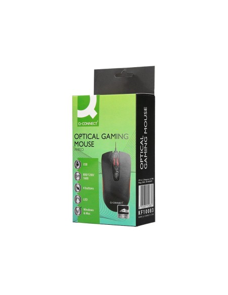 Raton q-connect gaming optico con cable...
