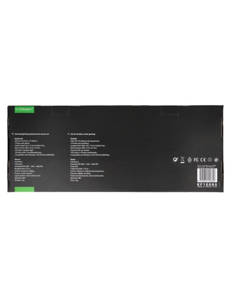 Set teclado y raton q-connect gaming con cable...