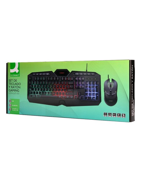 Set teclado y raton q-connect gaming con cable...