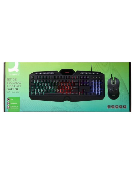Set teclado y raton q-connect gaming con cable...